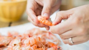 Nhổ răng khôn ăn tôm được không?