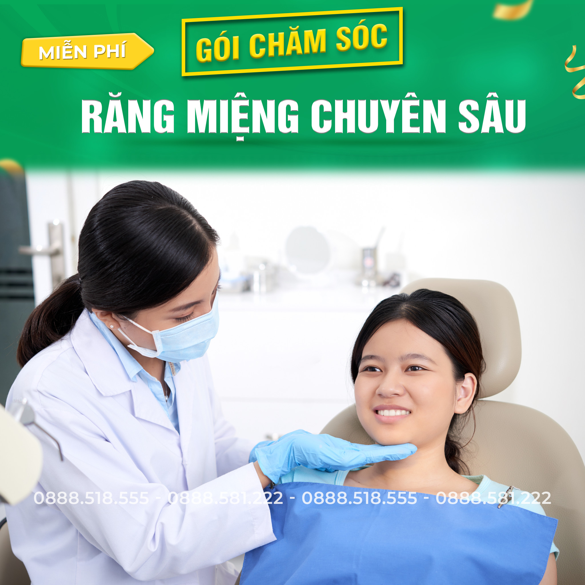 Nha khoa gia dinh tang qua nhan dip thanh lap Thi Xa Que Vo cham soc rang chuyen sau