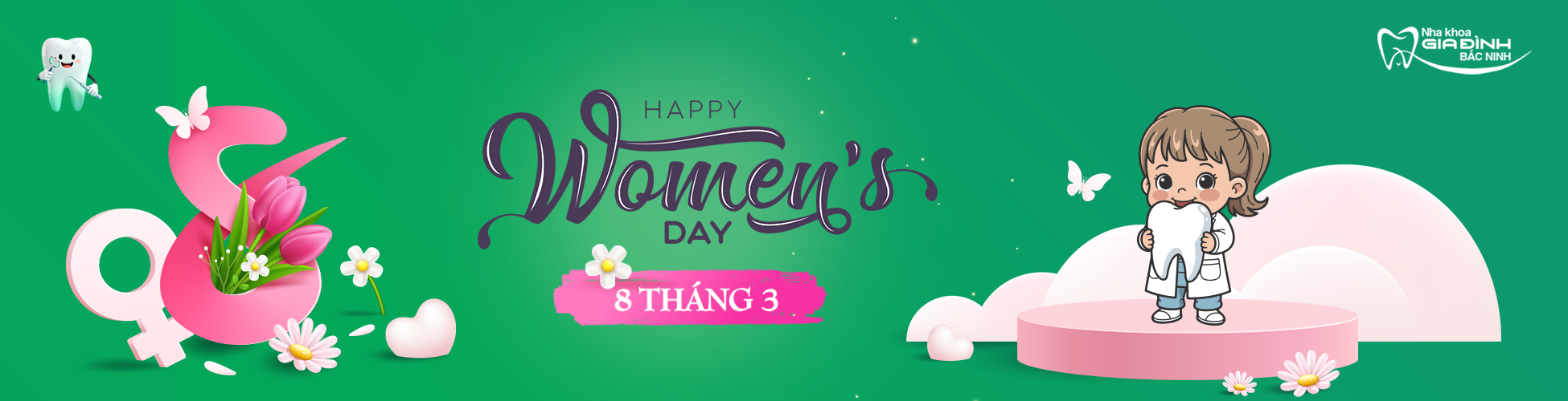 khuyến mại nha khoa 8/3 – Trao Yêu Thương, Gửi Trọn Nụ Cười Cho Phái Đẹp